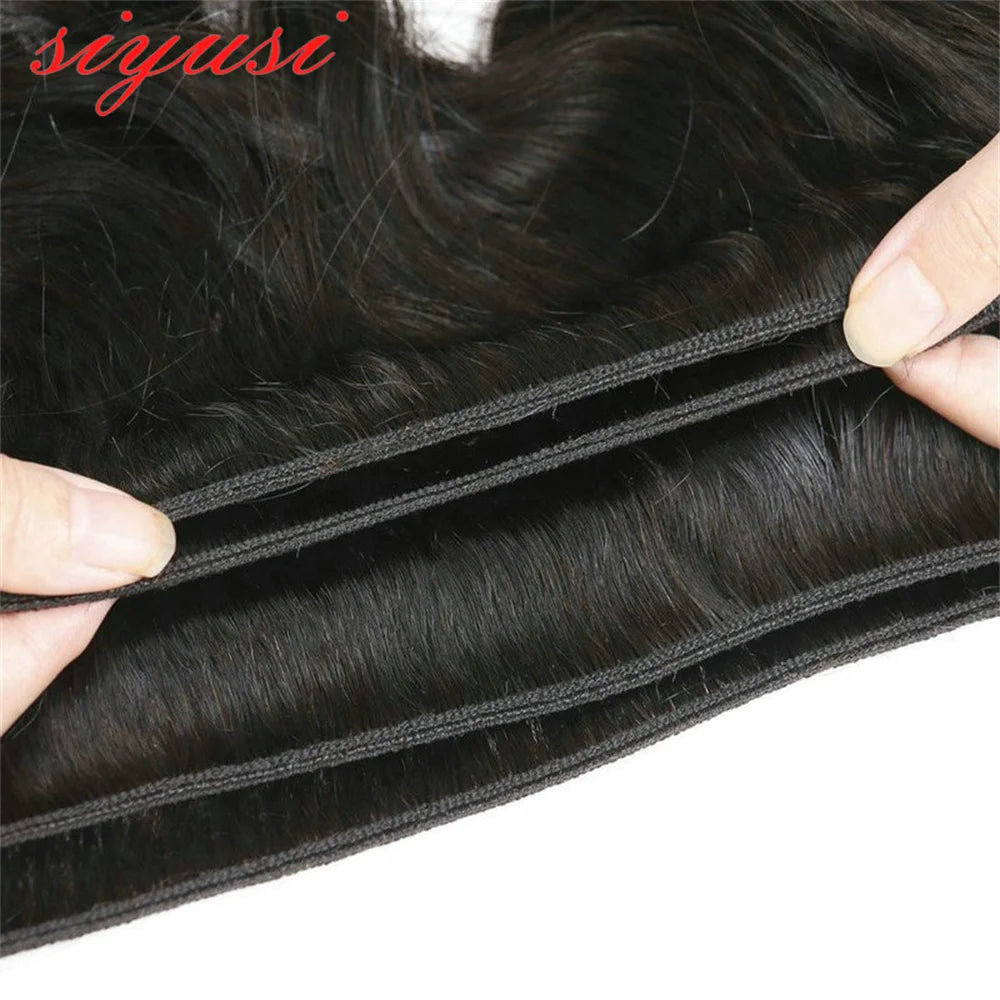 Paquets brésiliens de cheveux raides 1/3/4 pièces 100% cheveux humains non transformés paquets droits Extensions de cheveux humains pour les femmes noires