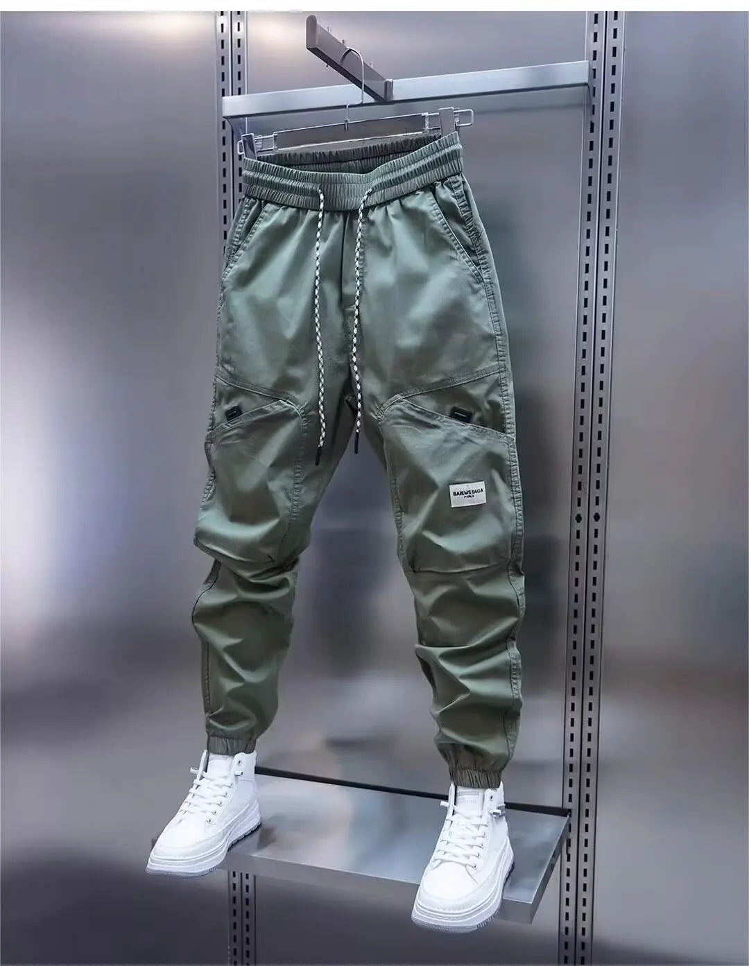 Men's breathable harem pants, men's clothing, 2024 new men's casual pants, straight leg pants