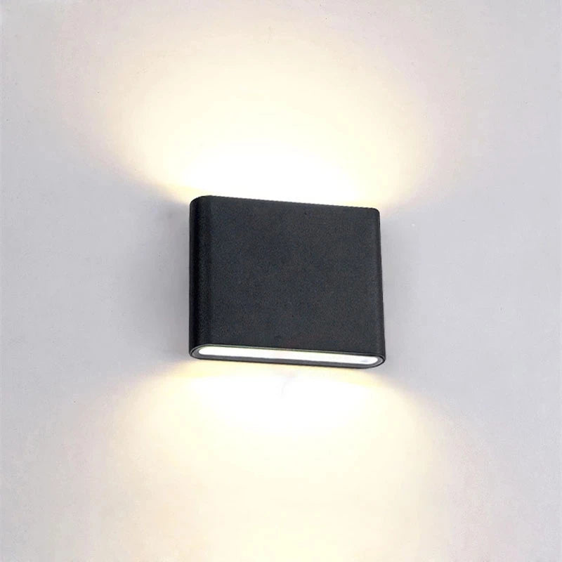 Modern Waterproof Outdoor 12W LED Wall Lamp IP65 Aluminum Up and Down Wall Sconce Garden Porch Decorative Light 110V 220V