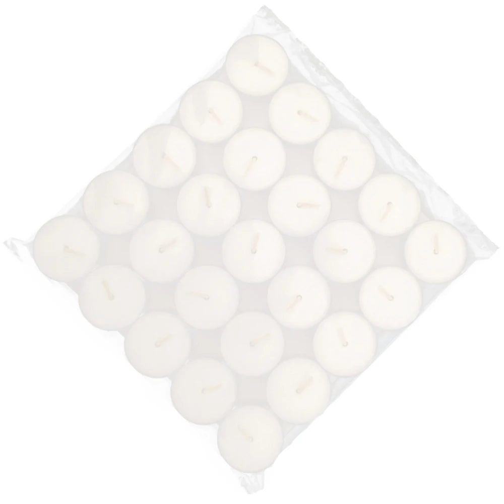 Bougies chauffe-plat en cire de paraffine naturelle, 50 pièces, bougies votives non parfumées sans fumée pour fête de mariage, noël, nouvel an