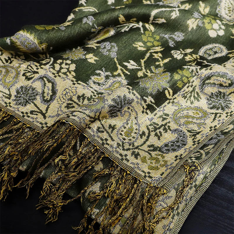 Foulard Paisley impressions Design Hijabs Pour Femme Cachemire Pashmina Chale Dame enveloppe Chaud Hiver Foulards Femme