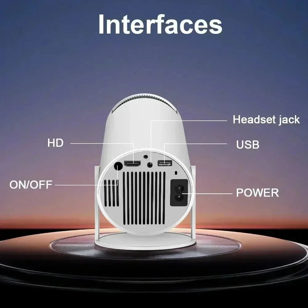 Projecteur de maison intelligente 1080P HDR10 4K pris en charge Mini projecteur Portable WiFi Bluetooth miroir d'écran projecteur de théâtre clé TV