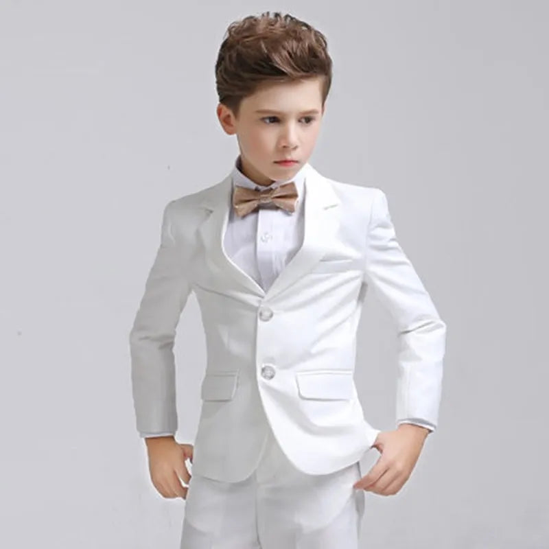 Formal suit for boys, for weddings, white party blazer, trousers, christening outfit, children's suit, prom tuxedo set for men and teenagers