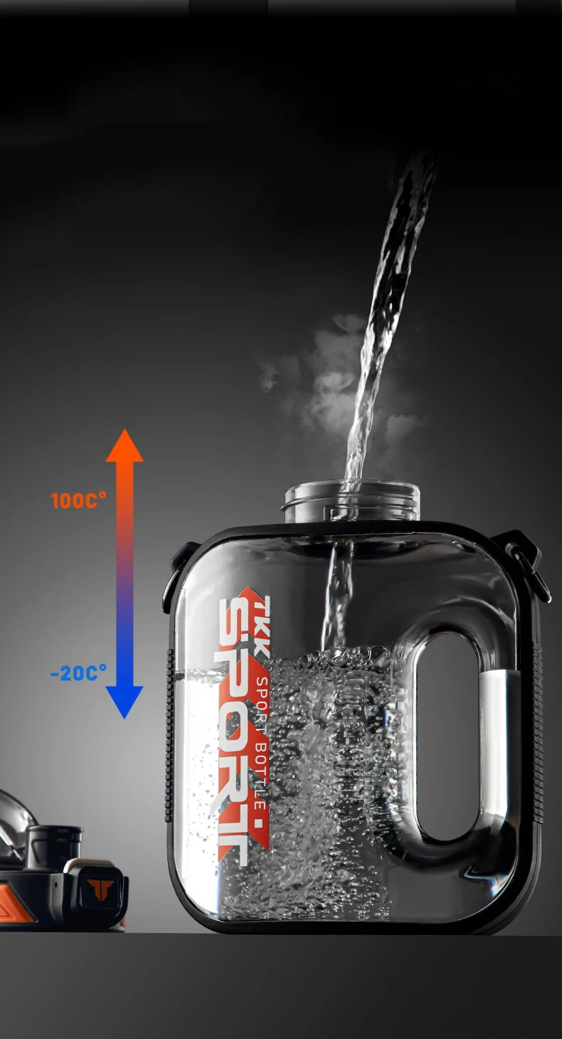 TKK 1/1.6/2L bouteille d'eau de sport TRITAN grande capacité tasse créative résistant à la chaleur en plein air adulte voyage bouilloire salle de sport Fitness cruches