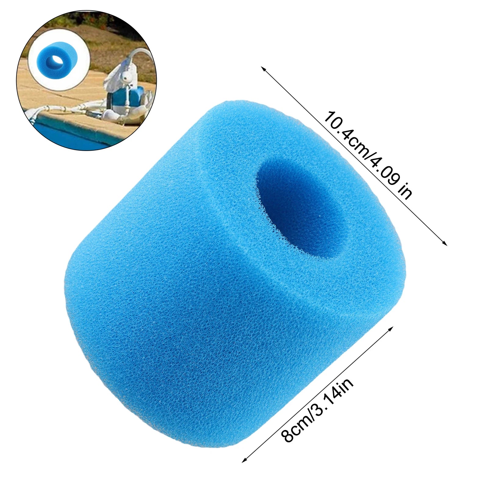 Éponge filtrante de piscine en Bio mousse réutilisable, longue durée, facile à nettoyer, universelle pour le Type I/II/VI/D, 1 pièce