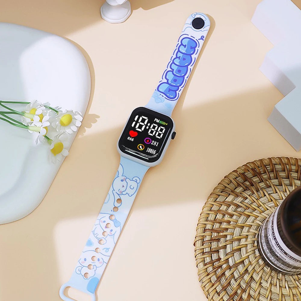 Nouveau Hello Kitty enfants montres filles enfants montre de Sport électronique mode montre numérique femmes étudiant cadeau de noël
