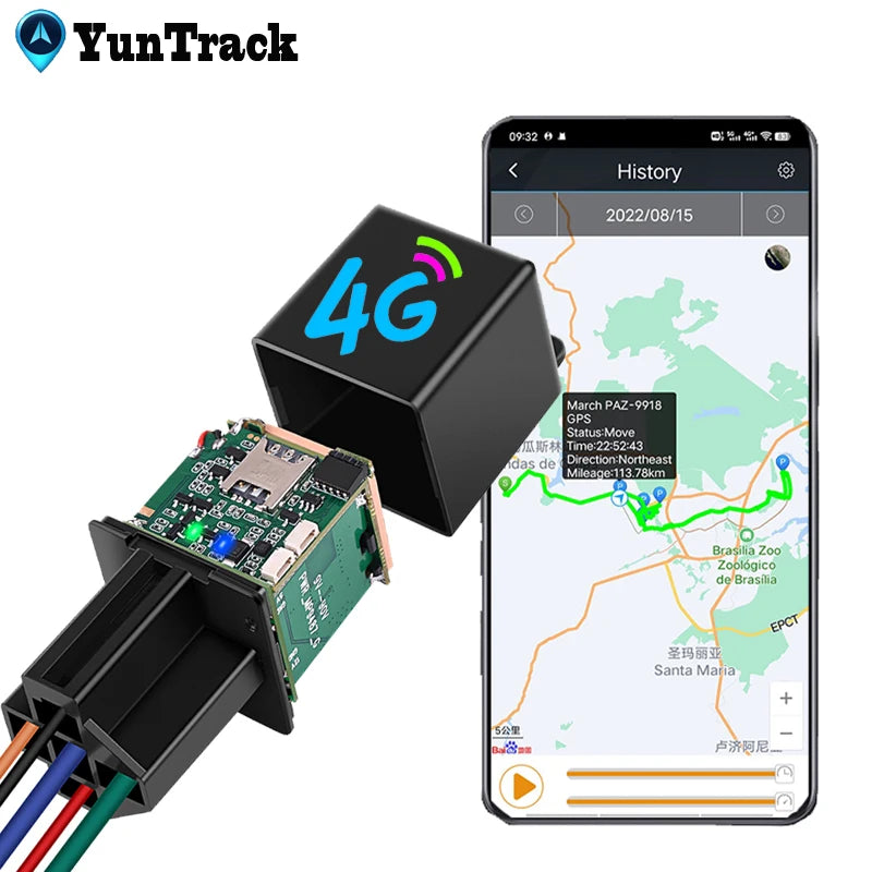 Localisateur d'huile de coupe de moto électrique, relais GPS 4G, pour voiture, camion, ACC remorqué, appel, alarme, système de suivi de Protection de sécurité
