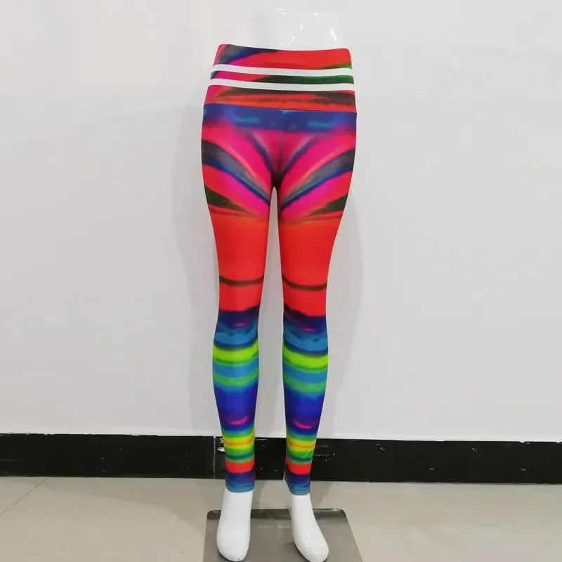 Leggings femmes Sexy Sport gymnastique entraînement imprimer taille haute pantalons de Yoga Fitness Joggings course entraînement Legging femmes vêtements