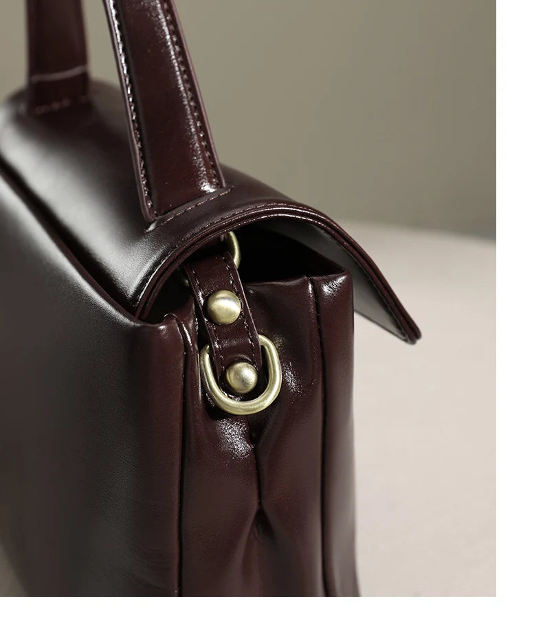 Sac fourre-tout en cuir de vachette véritable pour femme, sac à main en cuir souple pour femme, sacs à bandoulière à la mode, designer de luxe, initié féminin