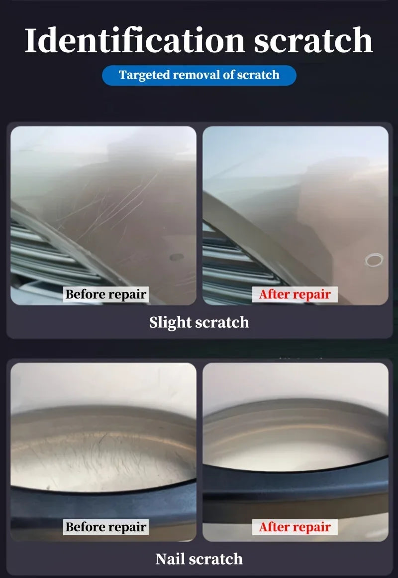 Car scratch remover, paint care tools, paint remover, scratch repair, polishing, car body, grinding compound, scratch warning