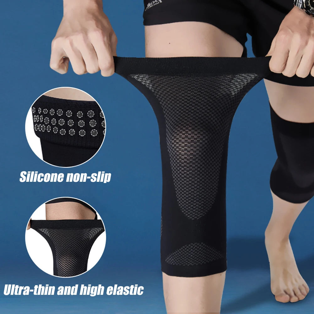 1 paire de genouillères de sport basket-ball soutien élastique Ultra mince genouillère volley-ball genou protecteur Rodillera Deportiva genouillères