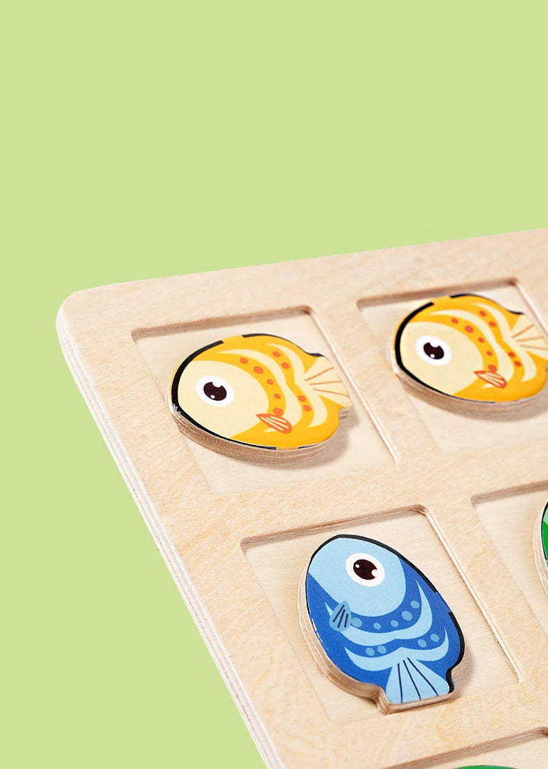 Jouets Montessori en bois pour enfants, entraînement à la pensée logique, Direction, Cognition des couleurs, jeu de société de combat éducatif
