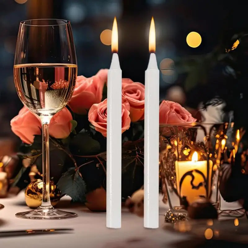 Bougies coniques 10X cire naturelle non parfumée, fournitures de survie, bougies coniques courtes pour la maison, pour les célébrations de bénédiction de mariage