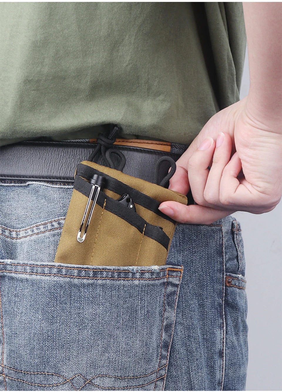 Sac tactique EDC sac portefeuille mini sac de taille clé de carte avec sac de taille camping, randonnée, chasse, pêche, porte-monnaie en plein air