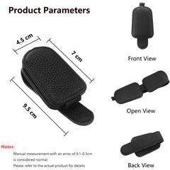 Porte-lunettes de soleil de voiture pour visière de voiture, Clip magnétique en cuir, porte-lunettes, accessoires de voiture de camion pour femmes et hommes