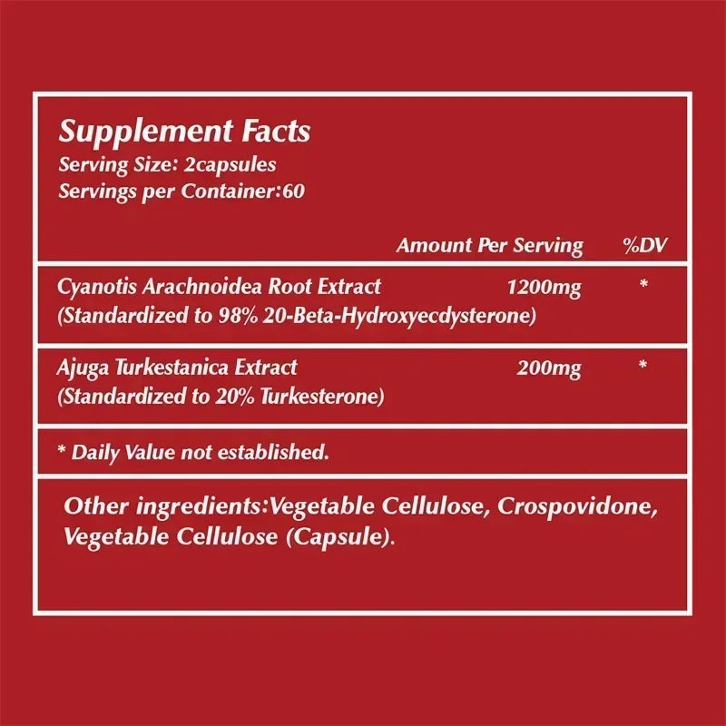 Suppléments Beta Ecdysterone et Turkesterone – Améliore l'endurance des exercices, augmente la masse musculaire et la masse musculaire magre