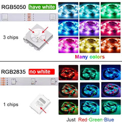Bande Lumineuse LED RVB avec Contrôle Bluetooth, USB 5V, Rétro-Éclairage TV, Décoration de ix, Mariage