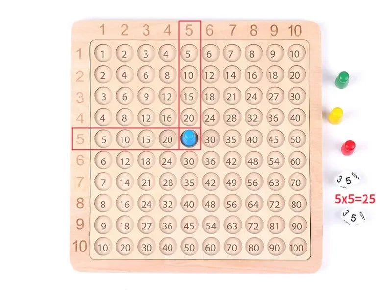 Jouets éducatifs en bois Montessori pour enfants, jouets mathématiques pour bébés, Table de Multiplication 99, outils pédagogiques d'arithmétique, cadeaux pour enfants