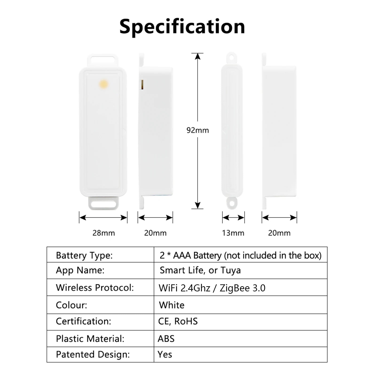 LoraTap Tuya Smart Life WiFi ZigBee capteur de porte et fenêtre interrupteur de scène télécommande alertes détecteurs Intelligence de la maison