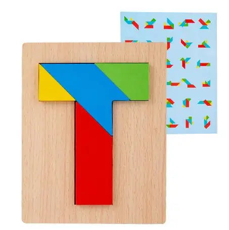 Planche en bois Puzzle enfants éducatif mathématiques Tangram Puzzles jeu jouets pour adultes enfants