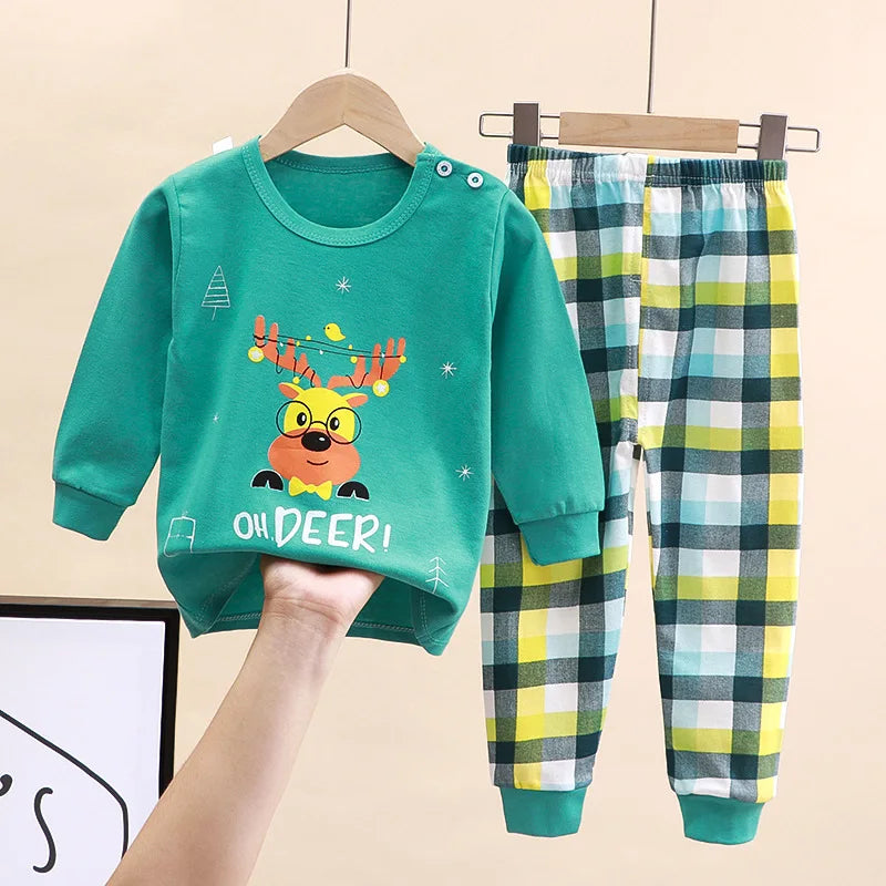 Little maven hiver automne garçons filles ensembles 2025 noël t-shirts hauts + pantalons ensembles enfants vêtements enfants vêtements coton