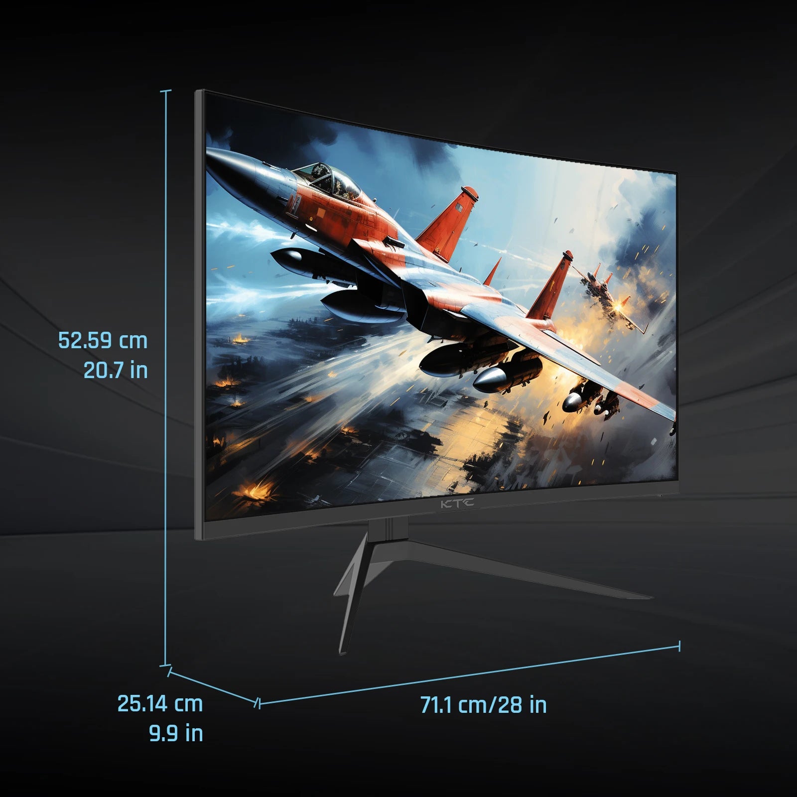 KTC 32 pouces 240Hz moniteur de jeu incurvé 1500R 1080P 125% sRGB 1ms, Freesync/G-sync HDR10, Ports HDMI/DP/USB VESA, inclinaison réglable,