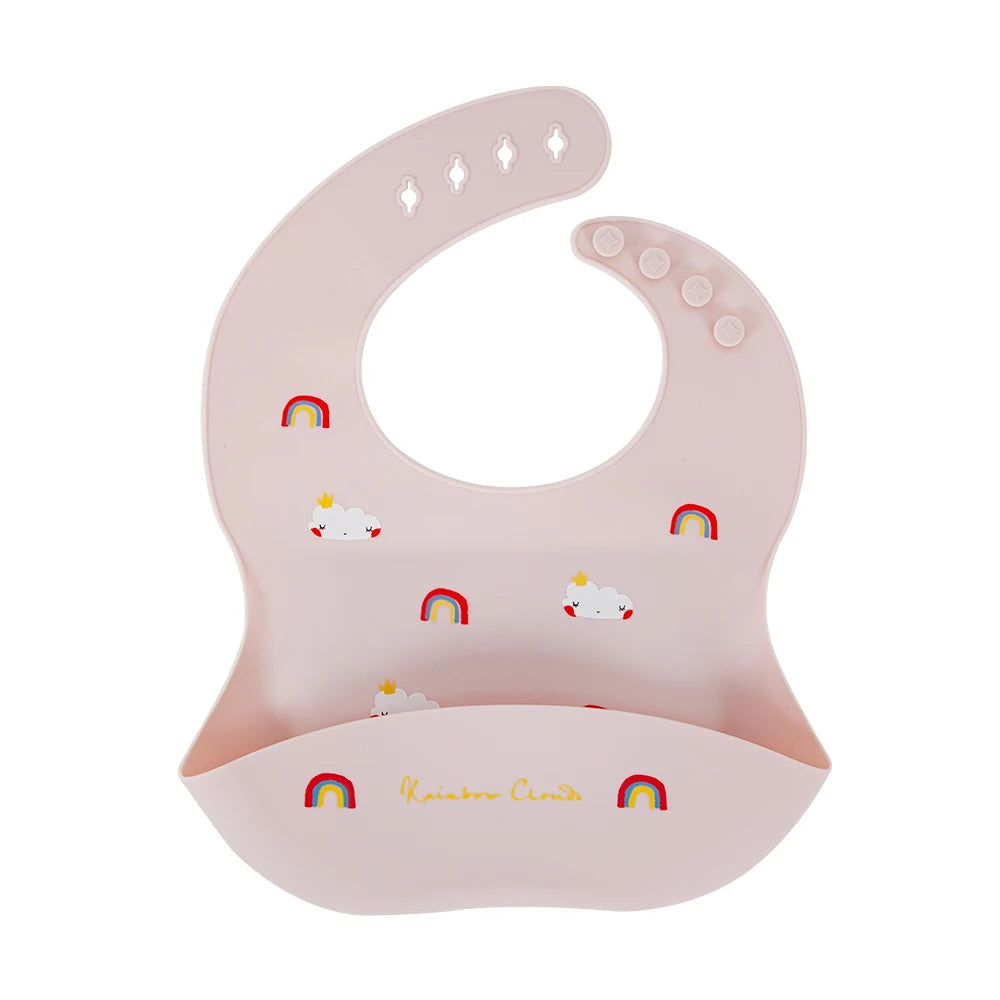 Bavoir imperméable en Silicone souple pour bébé, écharpe d'été, imprimé cerise mignon, bavoirs réglables, tissus à roter, tabliers d'alimentation pour bébé, manger pour enfants