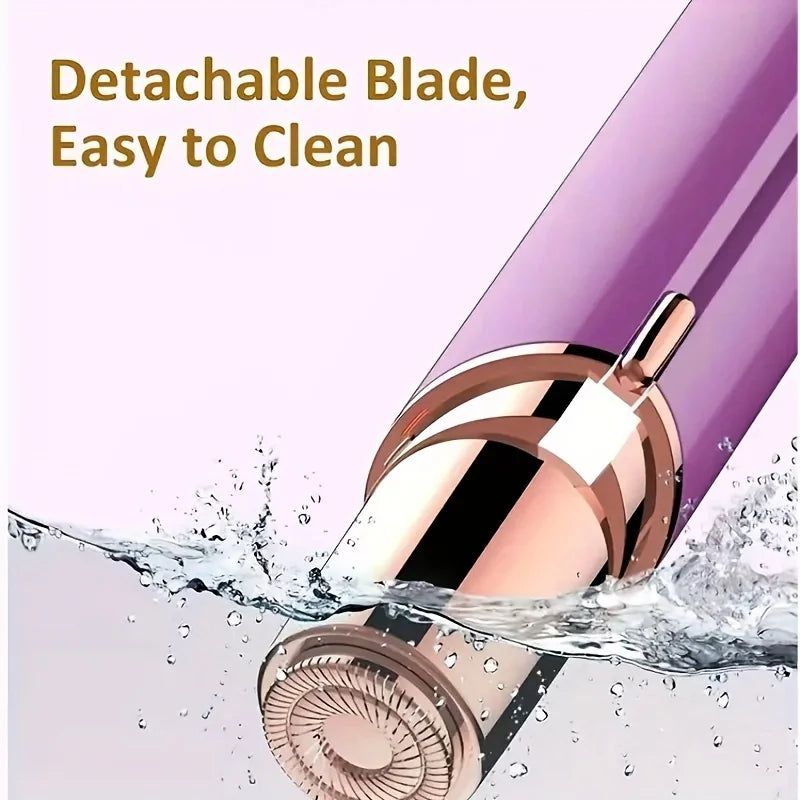 Replacement heads for facial hair removal, for a flawless finish, touch-sensitive facial hair removal tool for women, 4-point view