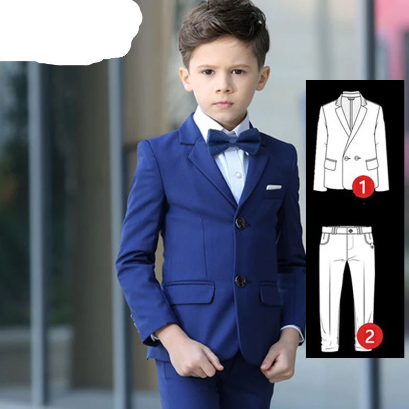 Formal suit for boys, for weddings, white party blazer, trousers, christening outfit, children's suit, prom tuxedo set for men and teenagers