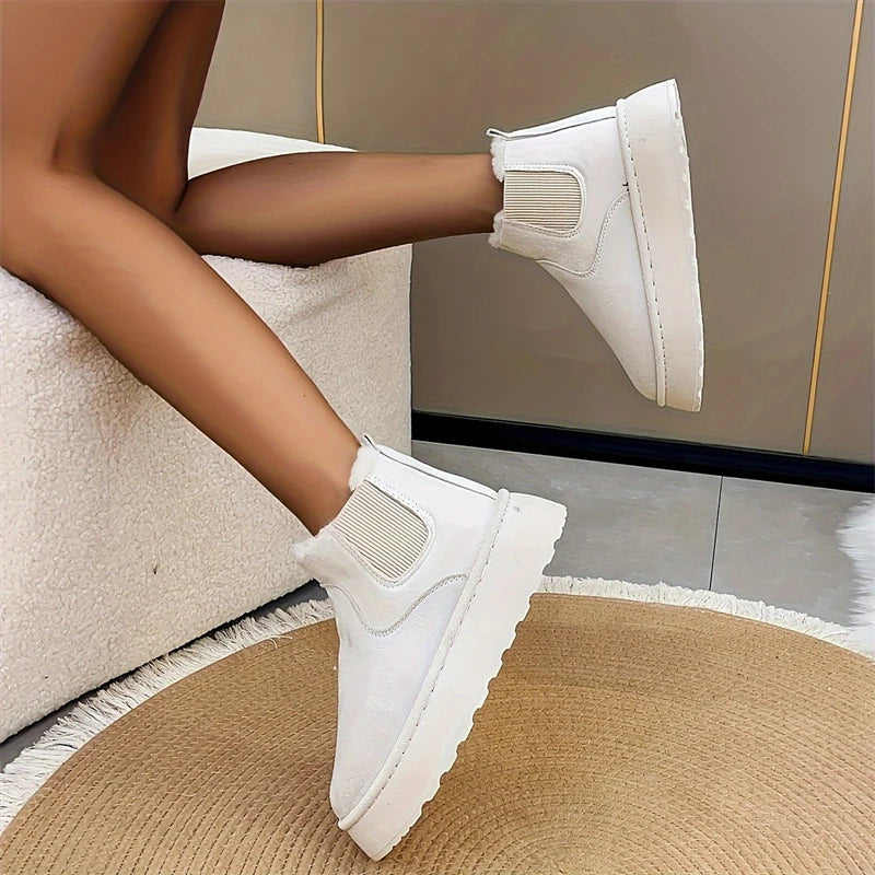 2025 nouvelles bottes de neige à semelles épaisses pour femmes en peluche chaude marque de luxe bottines de créateur hiver Mujer Botas nouvelles bottines pour femmes