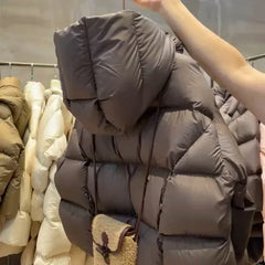 Mode femmes doudoune 2025 nouvelle femme col montant doudoune décontracté ample à capuche Parkas