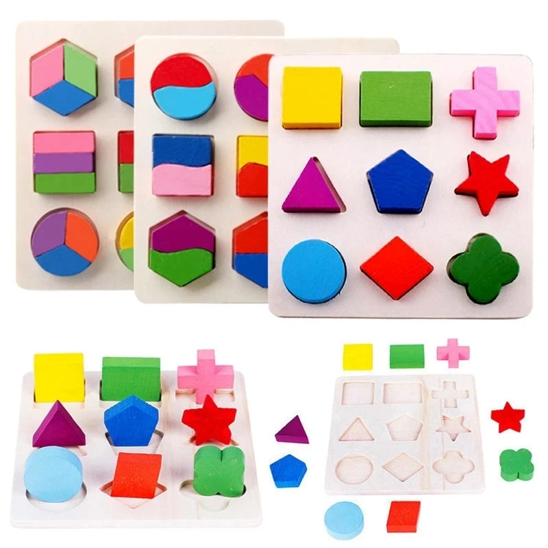 Puzzle en bois en forme de chiffres et de l'alphabet, planche assortie pour bébé, apprentissage précoce, Puzzle 3D, jouets éducatifs préscolaires pour enfants