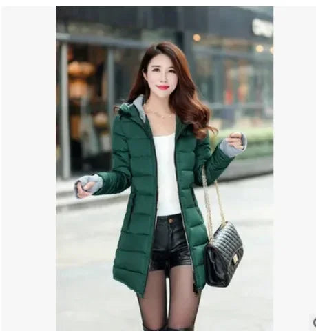 Parka épaisse en coton rembourré pour femme, veste d'hiver, manteaux, à capuche, doublure, vêtements d'extérieur, 2022