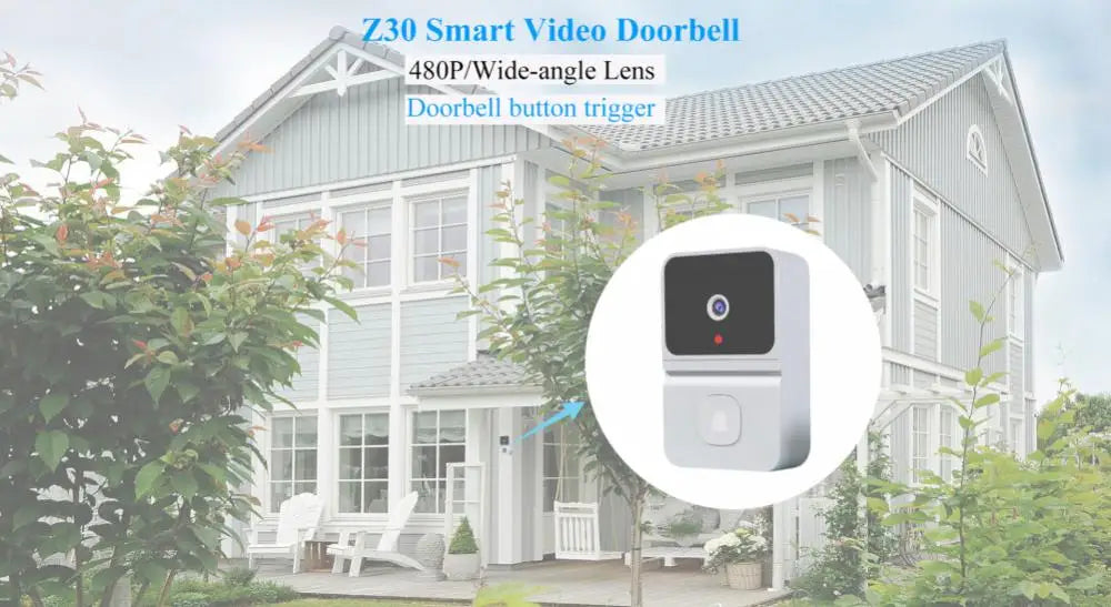 Wireless Wi-Fi Doorbell with Outdoor HD Camera, Night Vision Video Intercom, Voice Changer, Home Monitor, Security Doorbell