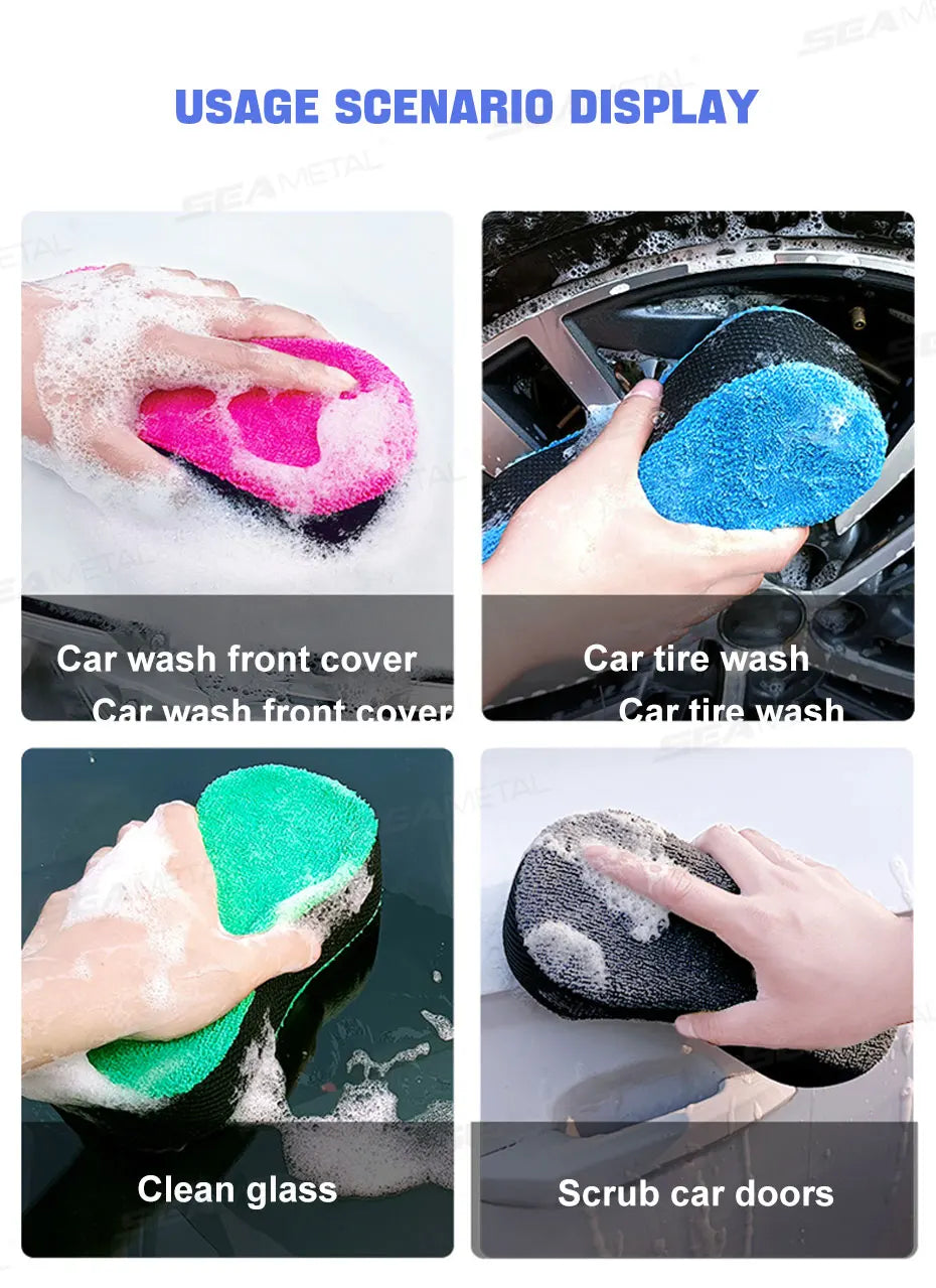 SEAMETAL éponge de lavage de voiture haute densité grande éponge de nettoyage à haute Absorption d'eau voiture détaillant polissage soin éponge de lavage