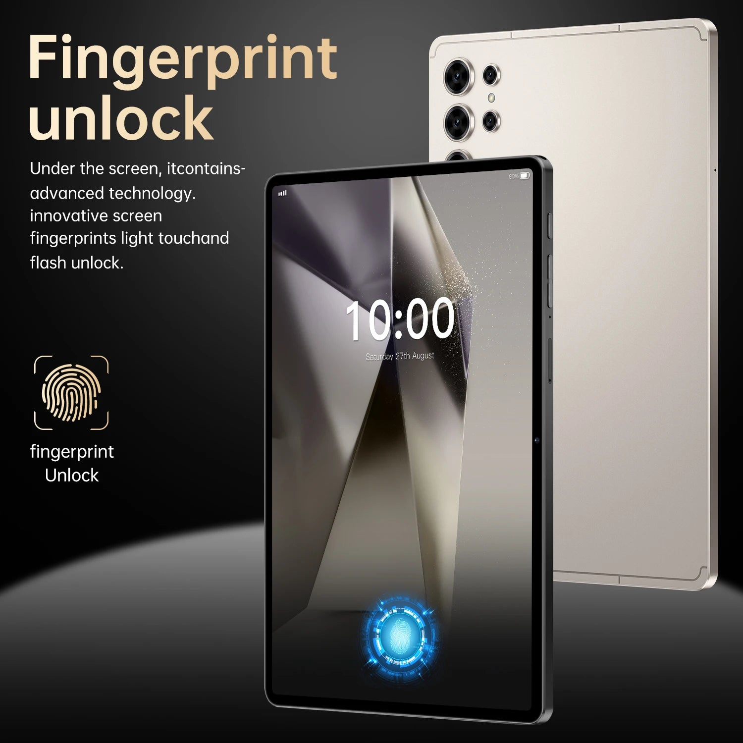 HOT Pad 25 Ultra tablette Android 15 système MSnapdragon 8 Gen3 Core 10.1 pouces écran HD 5G double SIM double veille 10000mAh batterie