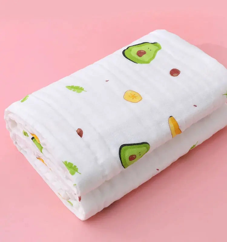 Serviette de bain pour bébé, couverture en coton pour garçon et fille, peignoir pour nouveau-né, gant de toilette en gaze à 4 couches, emmaillotage pour bébé