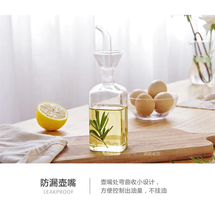 Pot d'huile en verre à haute teneur en Borosilicate, Pots d'huile et de vinaigre anti-fuite pour la cuisine, Pot de Sauce soja, réservoir d'huile, bouteille d'huile d'assaisonnement