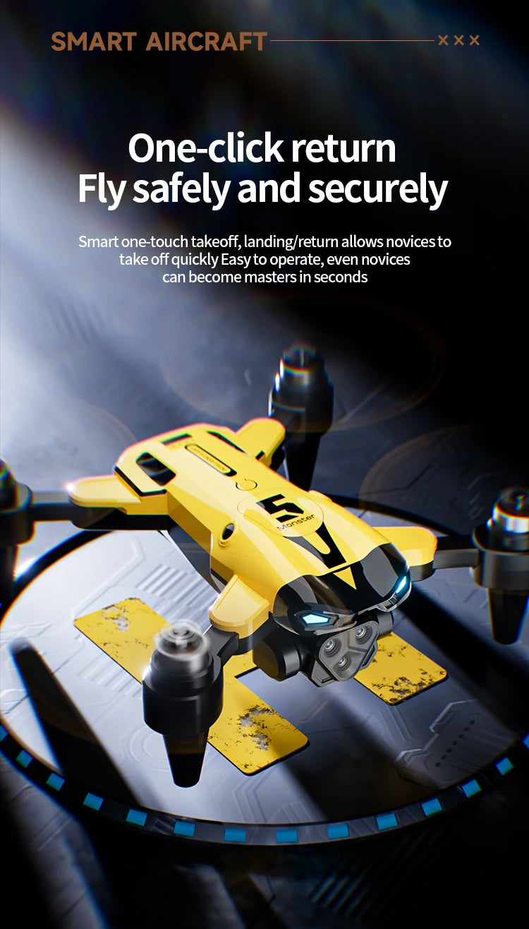 Drone professionnel M5 8K avec trois caméras grand angle, évitement d'obstacles, GPS 5G, positionnement du flux optique, quadrirotor RC sans balais