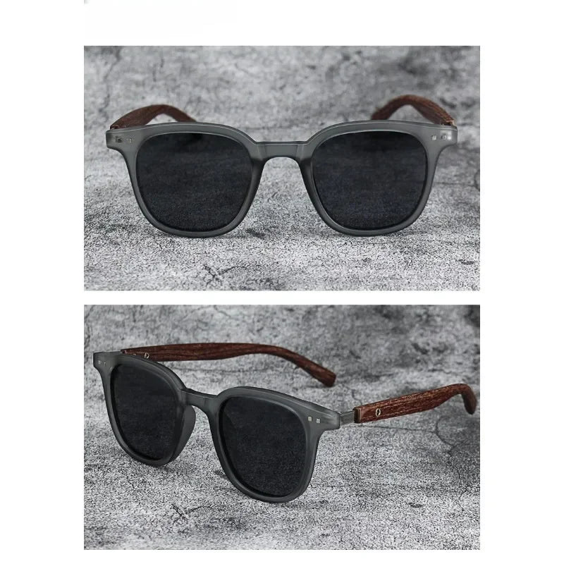 Retro wooden sunglasses for men and women, Mars polarized sunglasses, UV protection glasses, cycling, outdoor activities, street photography