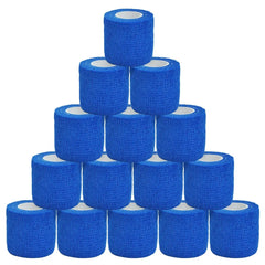 Bandage élastique auto-adhésif de sport bleu de 4.8 mètres, bandage de sport respirant pour poignet et cheville