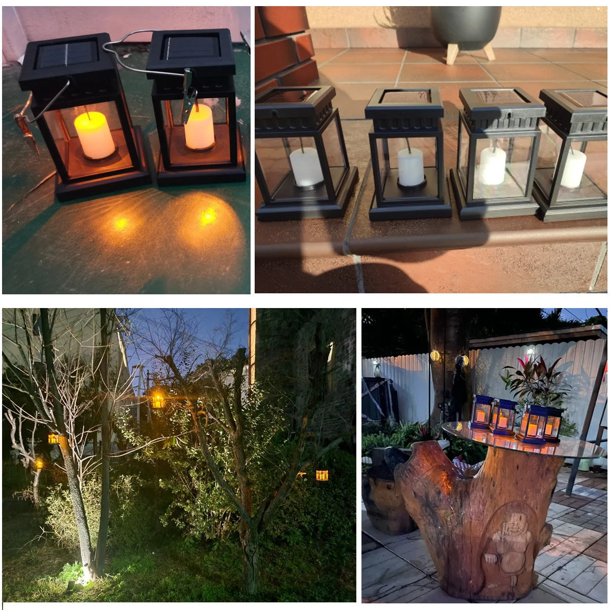 Lampes solaires d'extérieur pour décoration de jardin, lanterne de palais rétro, lampes à bougie, éclairage de paysage, lampadaires