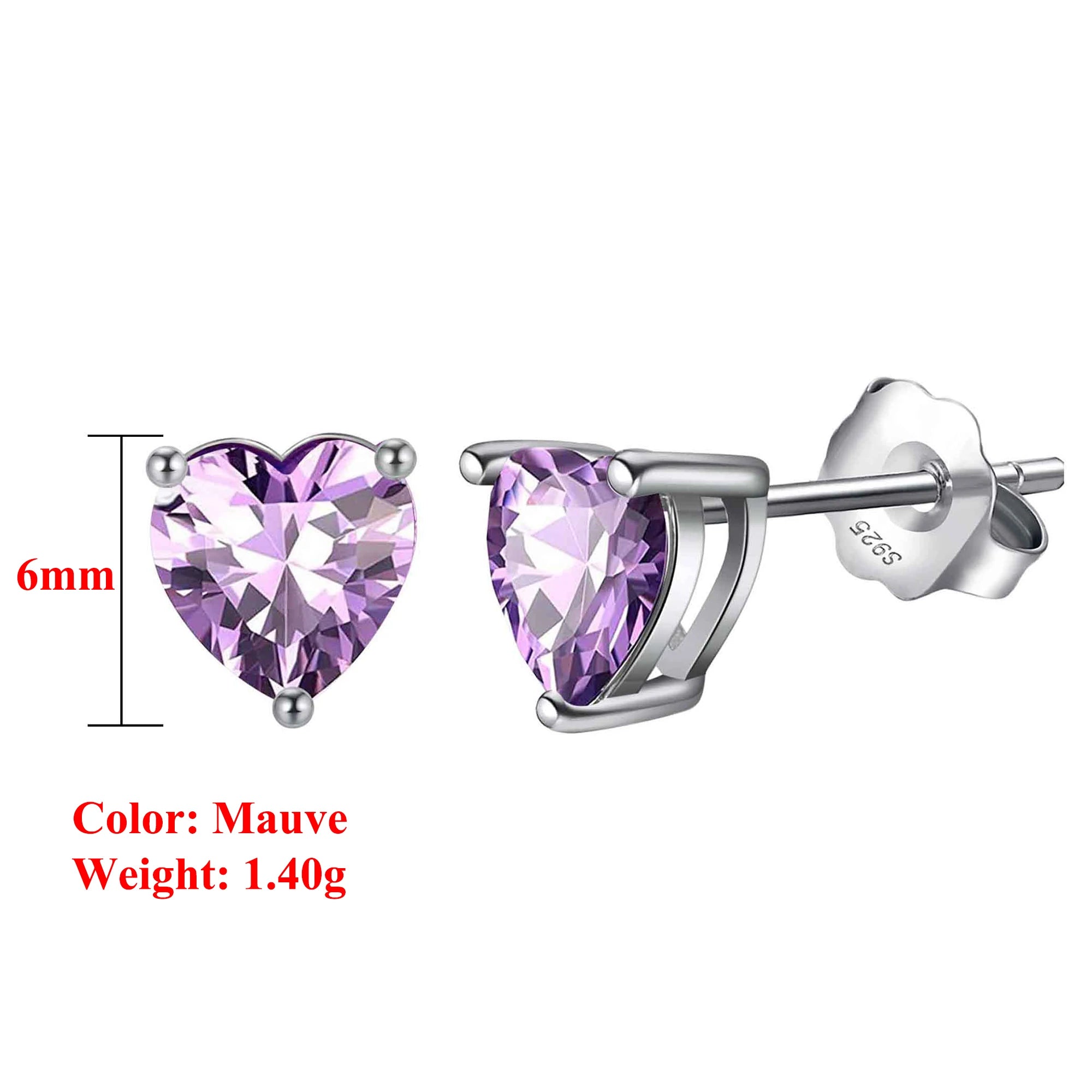 Effie Queen 925 boucles d'oreilles en argent Sterling pierre de naissance pour femmes AAA Zircon cubique 12 couleurs boucles d'oreilles mode fille bijoux SE84