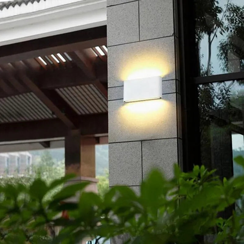 6W 12W mur LED lampe extérieure étanche éclairage de jardin en aluminium AC86-265V intérieur chambre salon escaliers applique murale