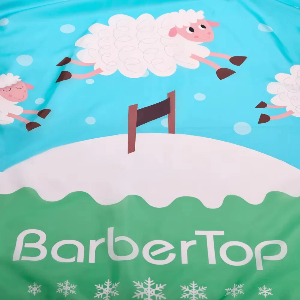 Cape de coiffure pour enfants, dessin animé mignon, robe de coiffure, salon de coiffure, tissu de coiffeur pour enfants