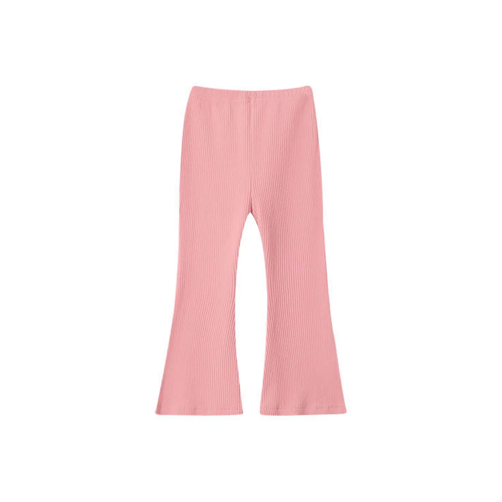 Girls' cotton flared leggings, flared pants, high-waisted, bootcut, yoga pants, bell-bottoms for children