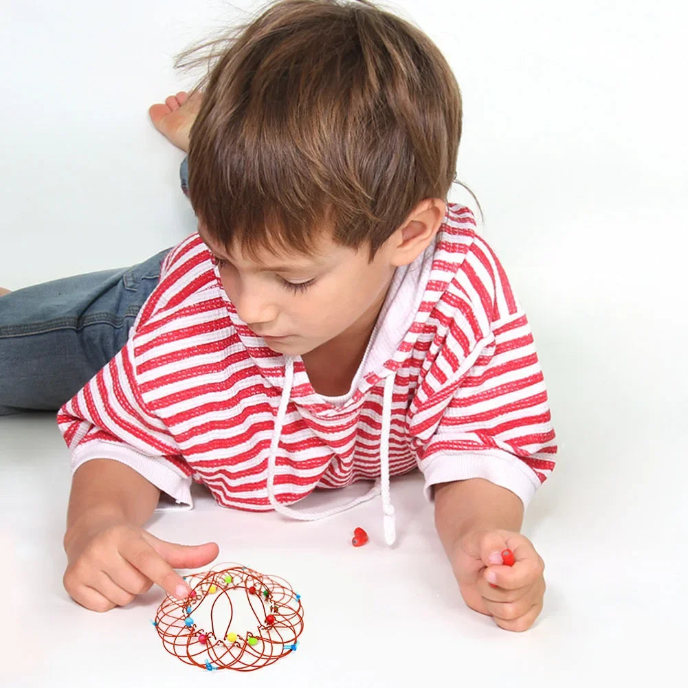 Jouets éducatifs Fidget pour enfants et adultes, panier de fleurs de décompression Mandala et anneau en acier, cadeau sensoriel d'halloween et de noël