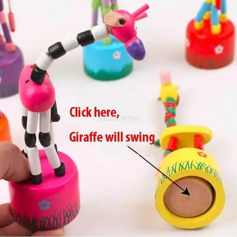 Jouets d'ApprentiCumbria en Bois pour Bébé, Animaux Girafe, Développement Intellectuel, Cadeau