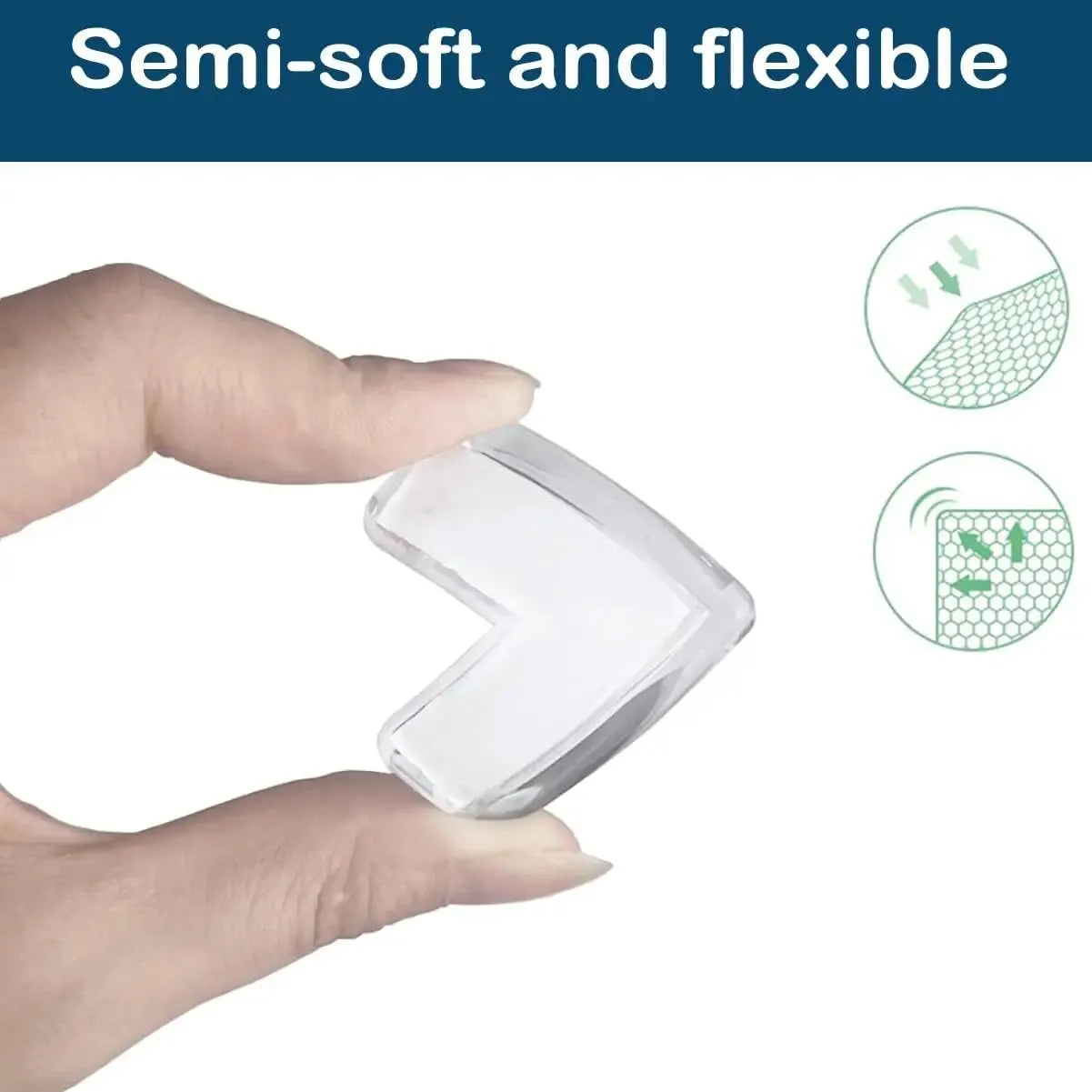 Self-adhesive transparent table corner protectors, anti-collision furniture corner protectors, child safety tools (5 pieces)
