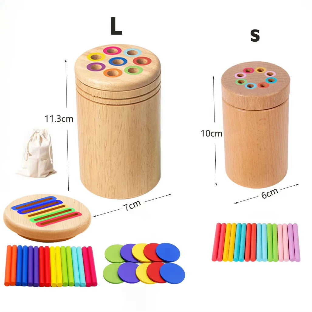 Jouets en bois Montessori, tri des couleurs, jouets à motricité Fine, jouets sensoriels assortis, Puzzle éducatif précoce pour les tout-petits